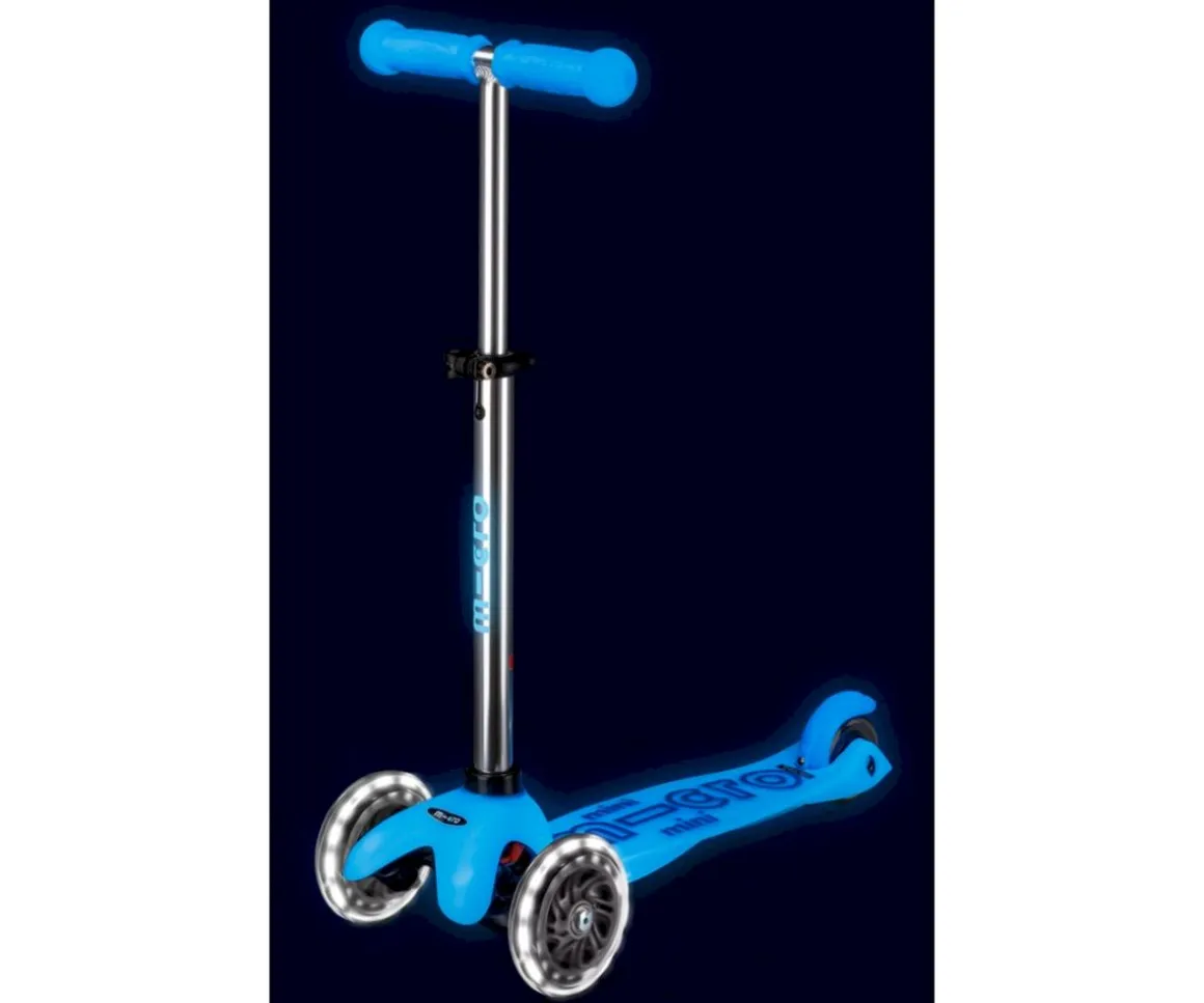 Patinete Mini Micro Deluxe Glow Blue con Luces LED