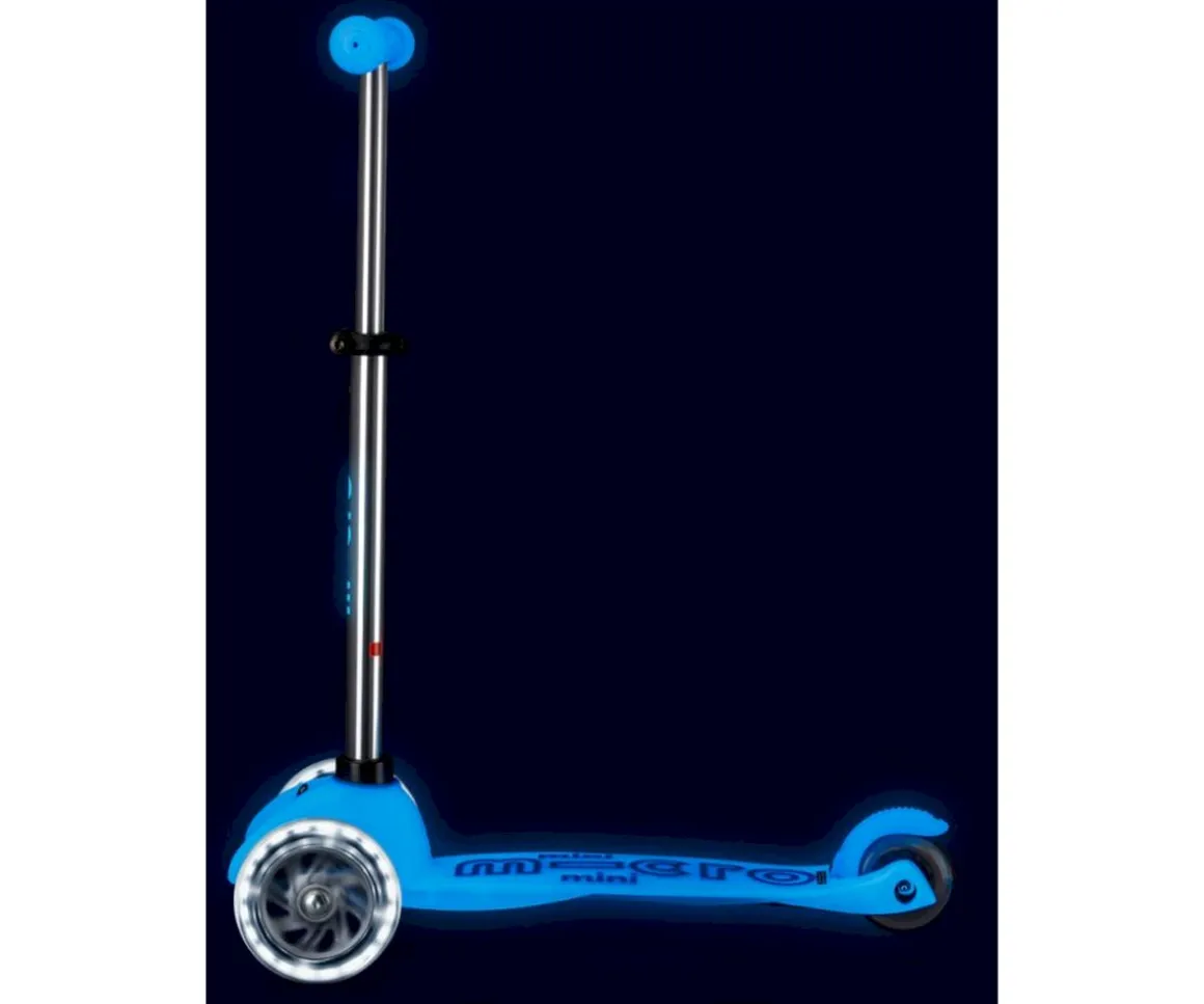 Patinete Mini Micro Deluxe Glow Blue con Luces LED