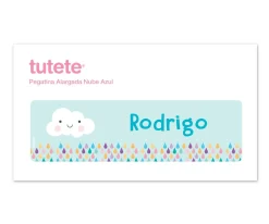 Pegatina Alargada Nube Azul