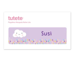 Pegatina Alargada Nube Lila