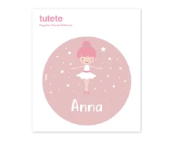 Pegatina Grande Bailarina para Caja Almuerzo