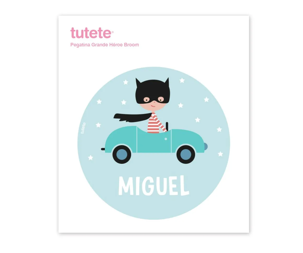 Pegatina Grande Héroe Broom para Caja Almuerzo