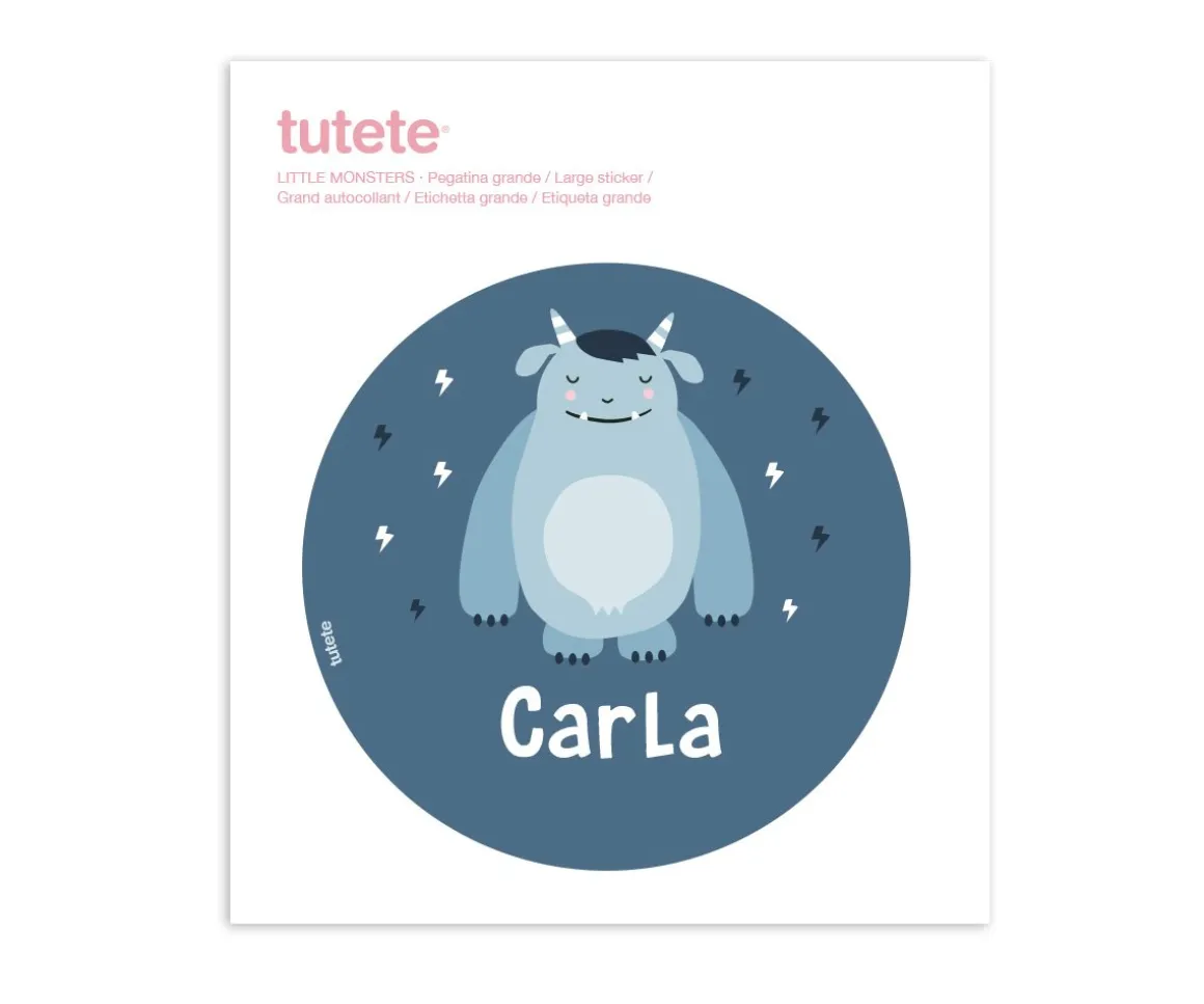Pegatina Grande Little Monsters para Caja Almuerzo