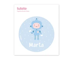 Pegatina Grande Robot para Caja Almuerzo