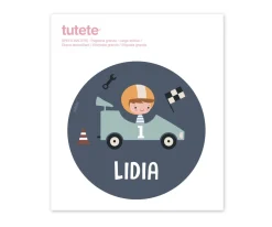 Pegatina Grande Speed Racers para Caja Almuerzo