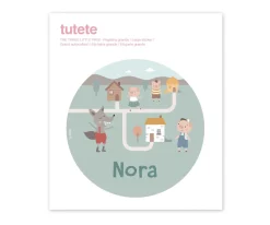 Pegatina Grande The Three Little Pigs para Caja Almuerzo