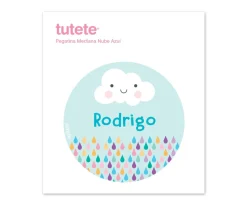 Pegatina Mediana Nube Azul