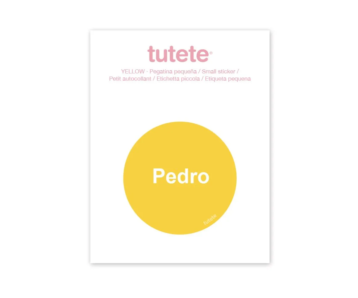 Pegatina Pequeña Amarilla para Botella