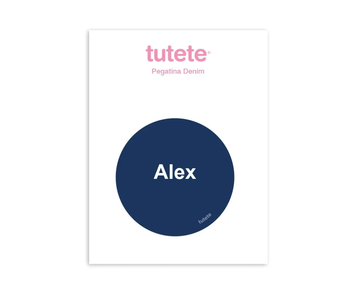 Pegatina Pequeña Denim para Botella