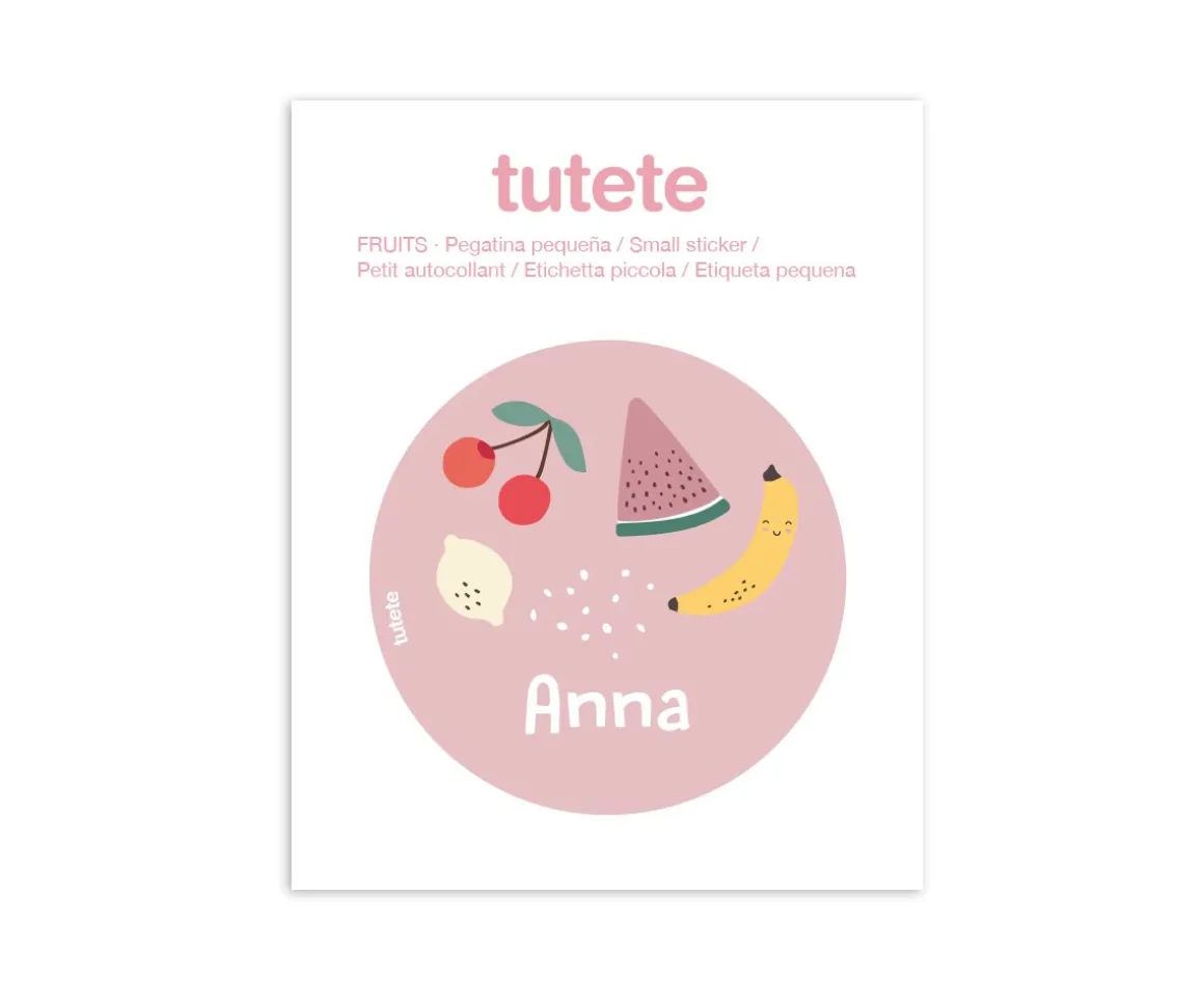 Pegatina Pequeña Fruits para Botella y Cajas Almuerzo