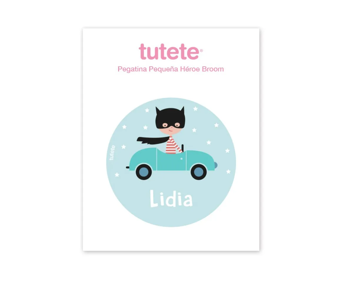 Pegatina Pequeña Héroe Broom para Botella y Cajas Almuerzo