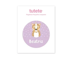 Pegatina Pequeña Leopardo para Botella y Cajas Almuerzo