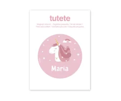 Pegatina Pequeña Magical Unicorn para Botella y Cajas Almuerzo