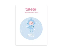 Pegatina Pequeña Robot para Botella y Cajas Almuerzo