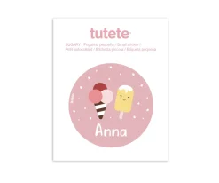 Pegatina Pequeña Sugary para Botella y Cajas Almuerzo