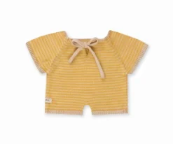 Pelele para Muñecos Gommu Rayas Amarillo-Crema