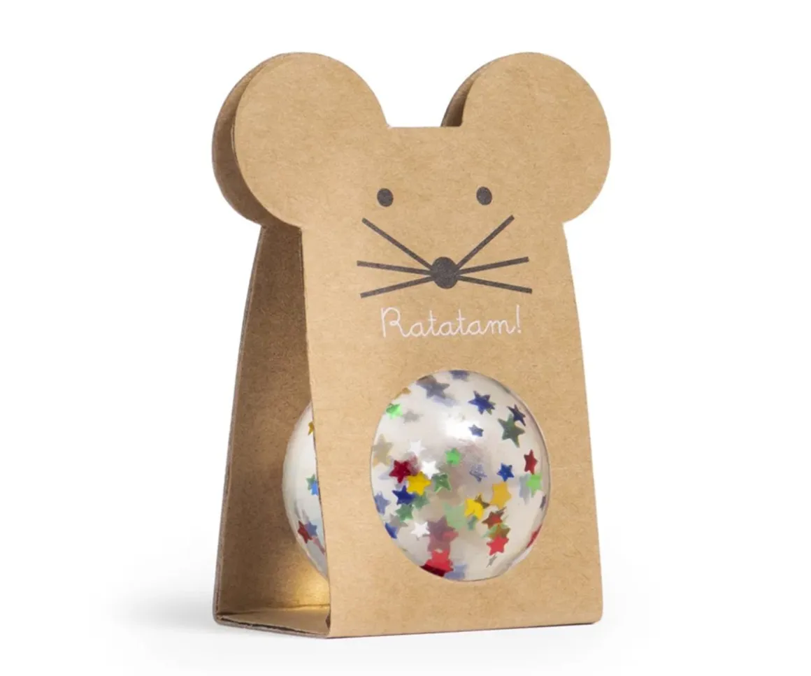 Pelota Saltarina Ratón Estrellas 43 mm