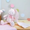 Peluche Conejo con Mini Doudou Rosa Claro Personalizable