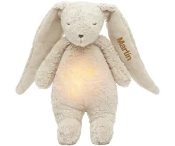 Peluche Luz-Sonido Conejo Orgánico Moonie 2.0 Sand Personalizable