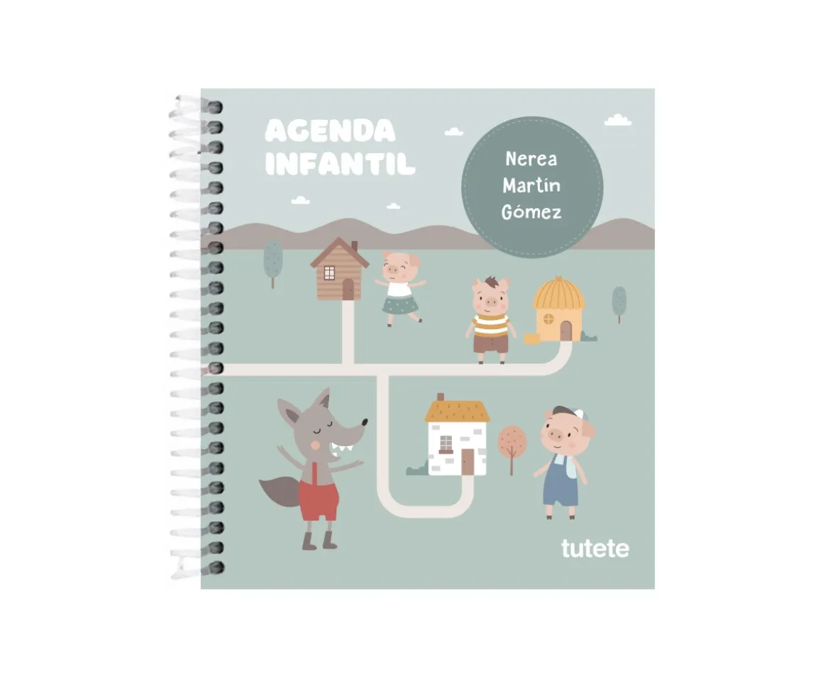 Pequeña Agenda Guardería Personalizable The Three Little Pigs