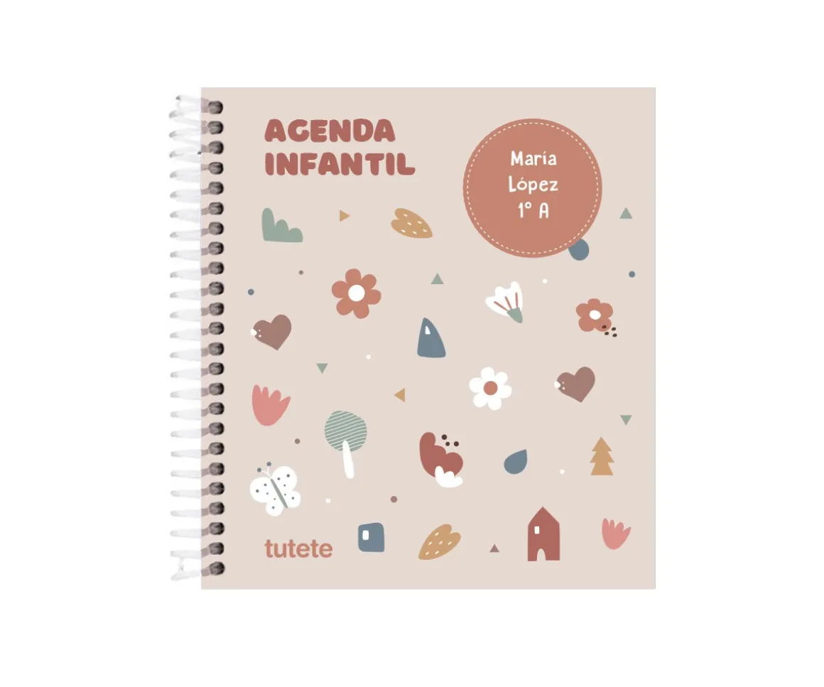 Pequeña Agenda Guardería Personalizable Geometric Nature