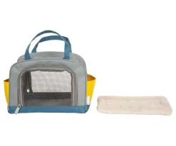 Perro con Bolsa de Transporte y Set de Cuidados