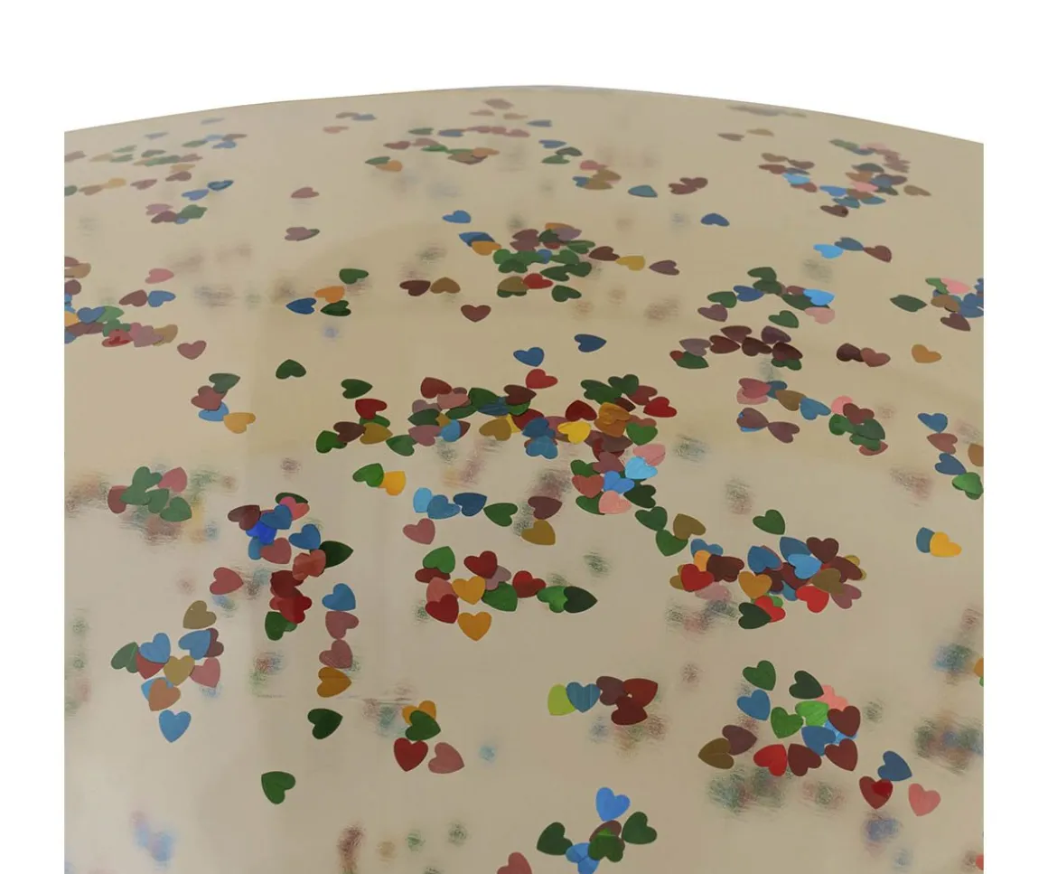 Piscina Hinchable Corazón Transparente Glitter