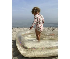 Piscina Hinchable Corazón Transparente Glitter