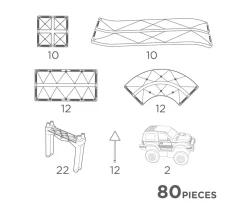Pista de Carreras Race Track Grande Pastel 80 piezas