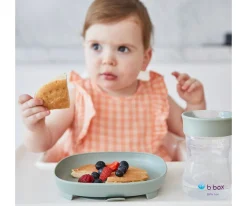 Plato 2 en 1 con Ventosa y Compartimentos Extraíbles Sage