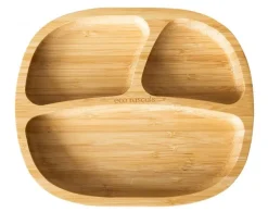 Plato Bambú con Ventosa Toddler Verde