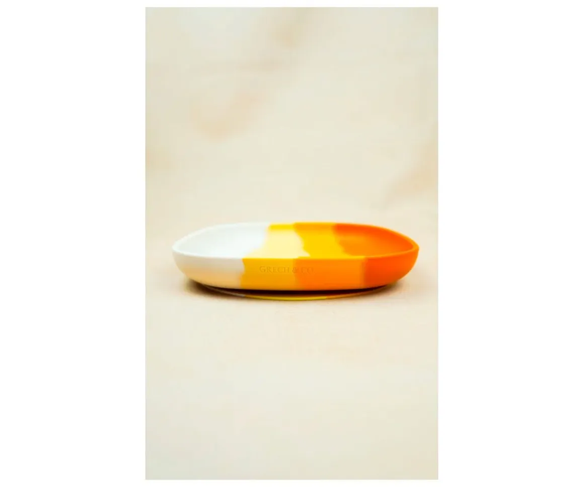 Plato con Ventosa Color Splash Sienna Ombre