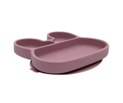 Plato con Ventosa Conejito Rosa Empolvado