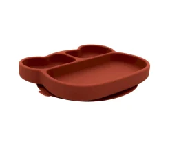 Plato con Ventosa Oso Teja