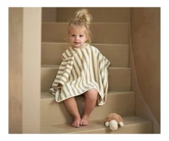 Poncho de Baño Terry Rayas GOTS Olive Green