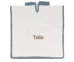 Poncho Rainbow Dots Azul Personalizable