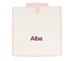 Poncho Rainbow Dots Rosa Personalizable