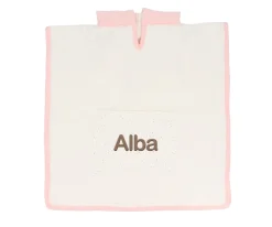 Poncho Rainbow Dots Rosa Personalizable