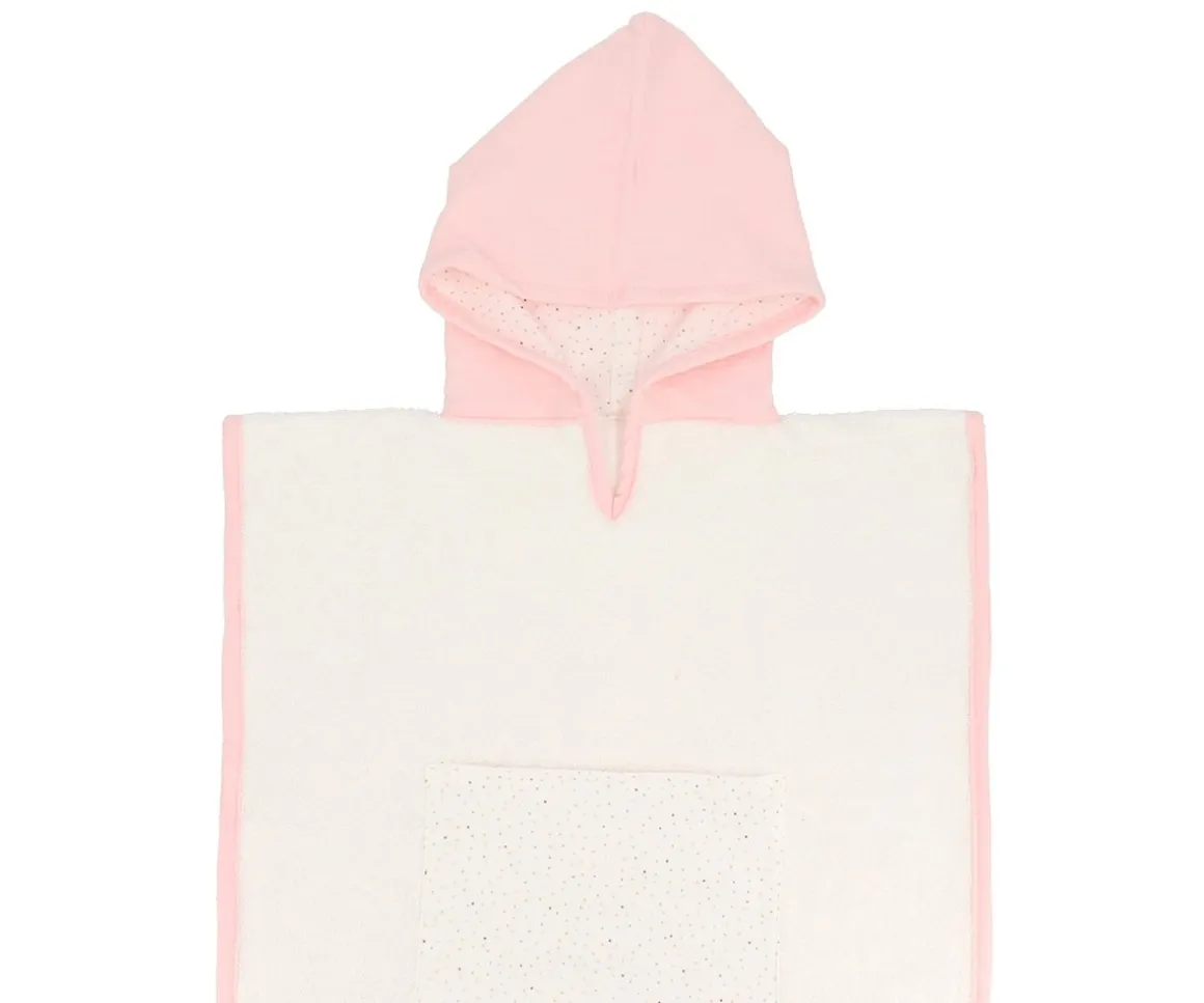 Poncho Rainbow Dots Rosa Personalizable