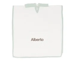 Poncho Rainbow Dots Verde Personalizable