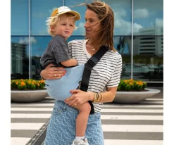 Portabebés Bandolera Wildride Light Denim Stripes