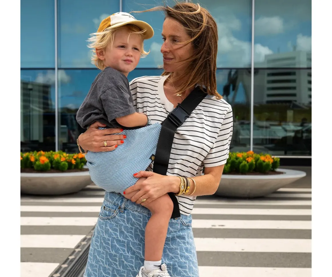 Portabebés Bandolera Wildride Light Denim Stripes