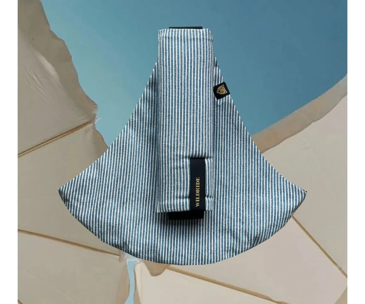 Portabebés Bandolera Wildride Light Denim Stripes
