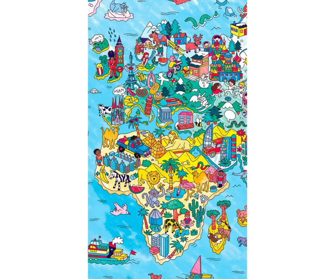 Póster XL Omy Atlas para Colorear