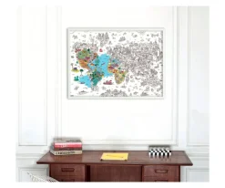 Póster XL Omy Atlas para Colorear