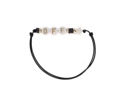 Pulsera 3 Iniciales Personalizada Negra