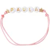 Pulsera Estrellas Doradas Personalizada Rosa
