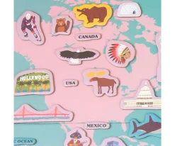 Puzzle Magnético Mapa Del Mundo