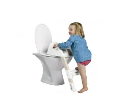 Reductor Baño con Escalón Kiddyloo Crema