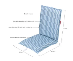 Respaldo Plegable Playa Azul Blake